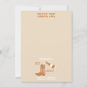 ブーツ バブルリー ラスティック ウエスタン カントリー ブライズシャワー サンキューカード (正面)