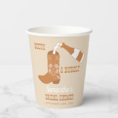 ブーツ バブルリー ラスティック ウエスタン カントリー ブライズシャワー 紙コップ (裏面)