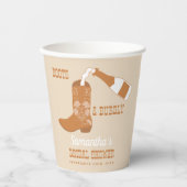 ブーツ バブルリー ラスティック ウエスタン カントリー ブライズシャワー 紙コップ (正面)