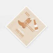 ブーツ バブルリー ラスティック ウエスタン カントリー ブライダル シャワー スタンダードランチョンナプキン (角)