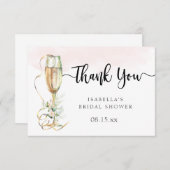ブーツ＆バブル ブライズシャワーのお礼カード サンキューカード (正面/裏面)