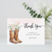 ブーツ＆バブル ブライズシャワーのお礼カード サンキューカード (スタンド正面)
