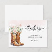 ブーツ＆バブル ブライズシャワーのお礼カード サンキューカード (正面/裏面)