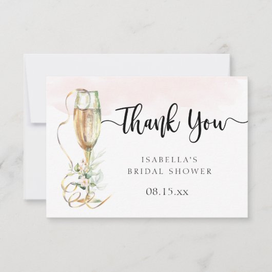 ブーツ＆バブル ブライズシャワー お礼カード サンキューカード (正面)