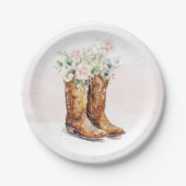 ブーツ＆バブル ブライズシャワー ペーパープレート (正面)