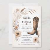 ブーツ&バブル ブライズシャワー 招待状 (正面)