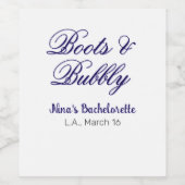 ブーツ＆バブル ブライズメイド パーティー名 パープルプレイス ワインラベル (シングルラベル)