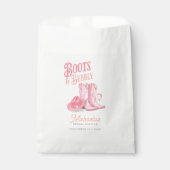 ブーツ&バブーブリーウェスタン女性のカーボーイピンクブライダルシャワー フェイバーバッグ (正面)