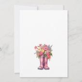 ブーツ&バブーブリーウェスタン女性のカーボーイピンクブライダルシャワー 招待状 (裏面)