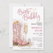 ブーツ&バブーブリーピンクフローラウェスタンワイルドウェスト 招待状 (正面)