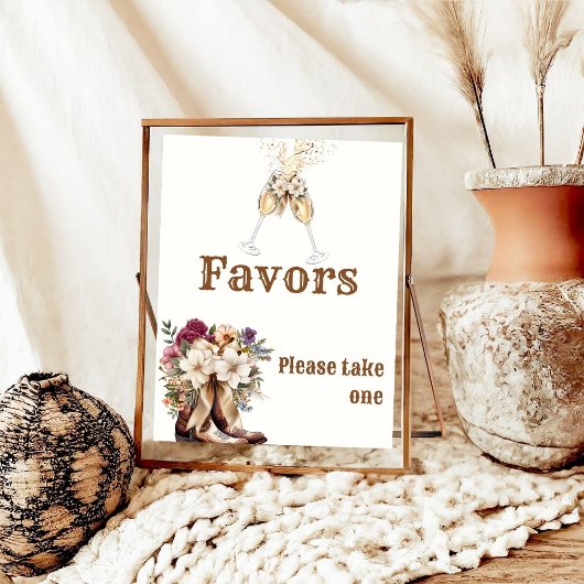 ブーツ&バブーブリーボホウェスタンブライダルシャワーの好意 ポスター