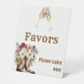 ブーツ&バブーブリーボホウェスタンブライダルシャワーの好意 台座サイン (正面)