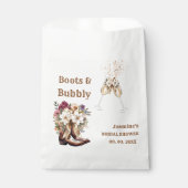ブーツ&バブーブリーボホーウェスタンブライダルシャワーパーティー フェイバーバッグ (正面)
