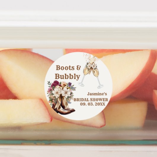 ブーツ&バブーブリーボホーウェスタンブライダルシャワーパーティー ラベル (貼付)