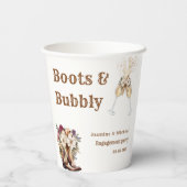 ブーツ&バブーブリーボホーウェスタン婚約パーティ 紙コップ (裏面)