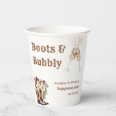 ブーツ&バブーブリーボホーウェスタン婚約パーティ 紙コップ (正面)