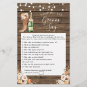 ブーツ&バ素朴ブリーブライダルシャワーグルームセージゲーム (正面)