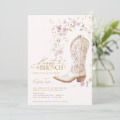 ブーツ&ブランチピンクフローラ花ブライダルシャワー 招待状 (スタンド正面)