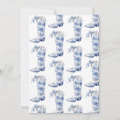 ブーツ&ブランチブルーシノワズリーブライダルシャワー 招待状 (裏面)