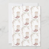 ブーツ&ブランチワイルドフラワーアーチブライダルシャワー 招待状 (裏面)