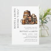 ブーツ＆ブリュー ビフォア・ザ・アイ・ドゥーズ ウェディングシャワーのお誘い ビール醸造所 招待状 (スタンド正面)