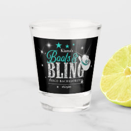 ブーツ＆ブリング ディスコ ブライズメイド ティール ブラック ID925 ショットグラス