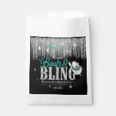 ブーツ＆ブリング ディスコ ブライズメイド パーティー ティール ID925 フェイバーバッグ (正面)