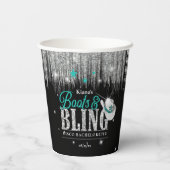 ブーツ & ブリング ディスコ ブライズメイド パーティー ティール ID925 紙コップ (裏面)