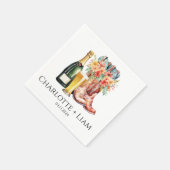 ブーツ、ブロー、バブルのシャワーナプキン スタンダードカクテルナプキン (角)