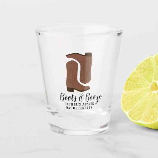 ブーツ&ブーズオースティンテキサス州バチェロレッテ ショットグラス (正面)