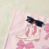 ブーツ&ボウズガーリーウェスタンパーソナライズされたタオル ビーチタオル (インサイチュ)