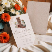 ブーツ&ボトルシック女性のカーボーイウェスタンベビーシャワー 招待状