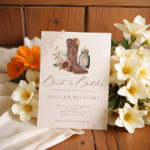 ブーツ&ボトルシック女性のカーボーイウェスタンベビーシャワー 招待状