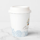 ブーツ&ボトルブルーカウボーイウェスタンベビーシャワー 紙コップ (正面)