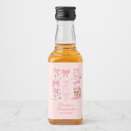 ブーツ&ボーズピンクガーリーバチェロレッテミニ リキュールボトルラベル