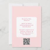 ブーツ&ボーズリトル女性のカーボーイピンクベビーシャワー 招待状 (裏面)