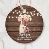 ブーツ ラスティック カウガール ブライダル シャワー サンクス フェイバータグ (裏面)