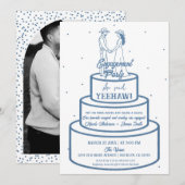 ブーツ ラブ & バタークリーム デニム ウエスタン 結婚指輪  招待状 (正面/裏面)