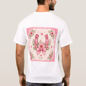 ブーツ リボン 赤ちゃんのつま先 Tシャツ (裏面)