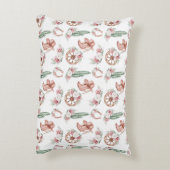 ブーツ&開花：ウェスタンシック女性のカーボーイ パーソナライズされた アクセントクッション (裏面(縦))