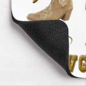 "ブーツScootin女性のカーボーイ"の西部のマウスパッド マウスパッド (コーナー)