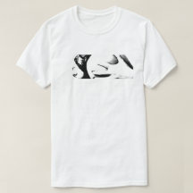 ブーツTシャツB&Wを押さない