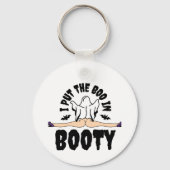 ブーティおかしなハロウィーン幽霊の女性にブーを入れる キーホルダー (裏面)