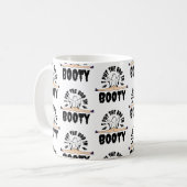 ブーティおかしなハロウィーン幽霊の女性にブーを入れる コーヒーマグカップ (正面左)