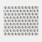 ブーティおかしなハロウィーン幽霊の女性にブーを入れる フリースブランケット (正面(横))