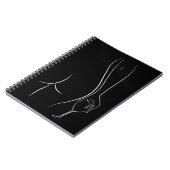 ブーティとワインのロック- B&W ノートブック (左側)