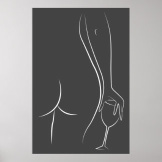 ブーティとワイン時値ポスター紙(マット) ポスター