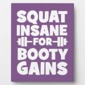 ブーティゲインのためのスクアット狂 – 女性のジムおもしろい フォトプラーク (正面)