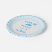 ブーティコールブルー男の赤ちゃんシャワー紙プレート ペーパープレート (アングル)