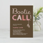 ブーティコールベビーシャワー招待状-ピンク 招待状 (スタンド正面)